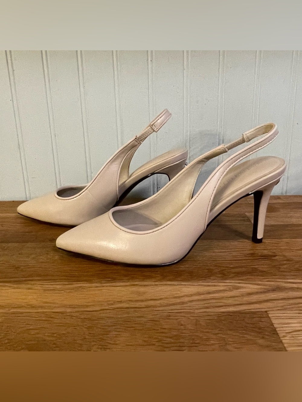 Karl Lagerfeld Leather Rosalyn Slingback Pumps (5.5M)